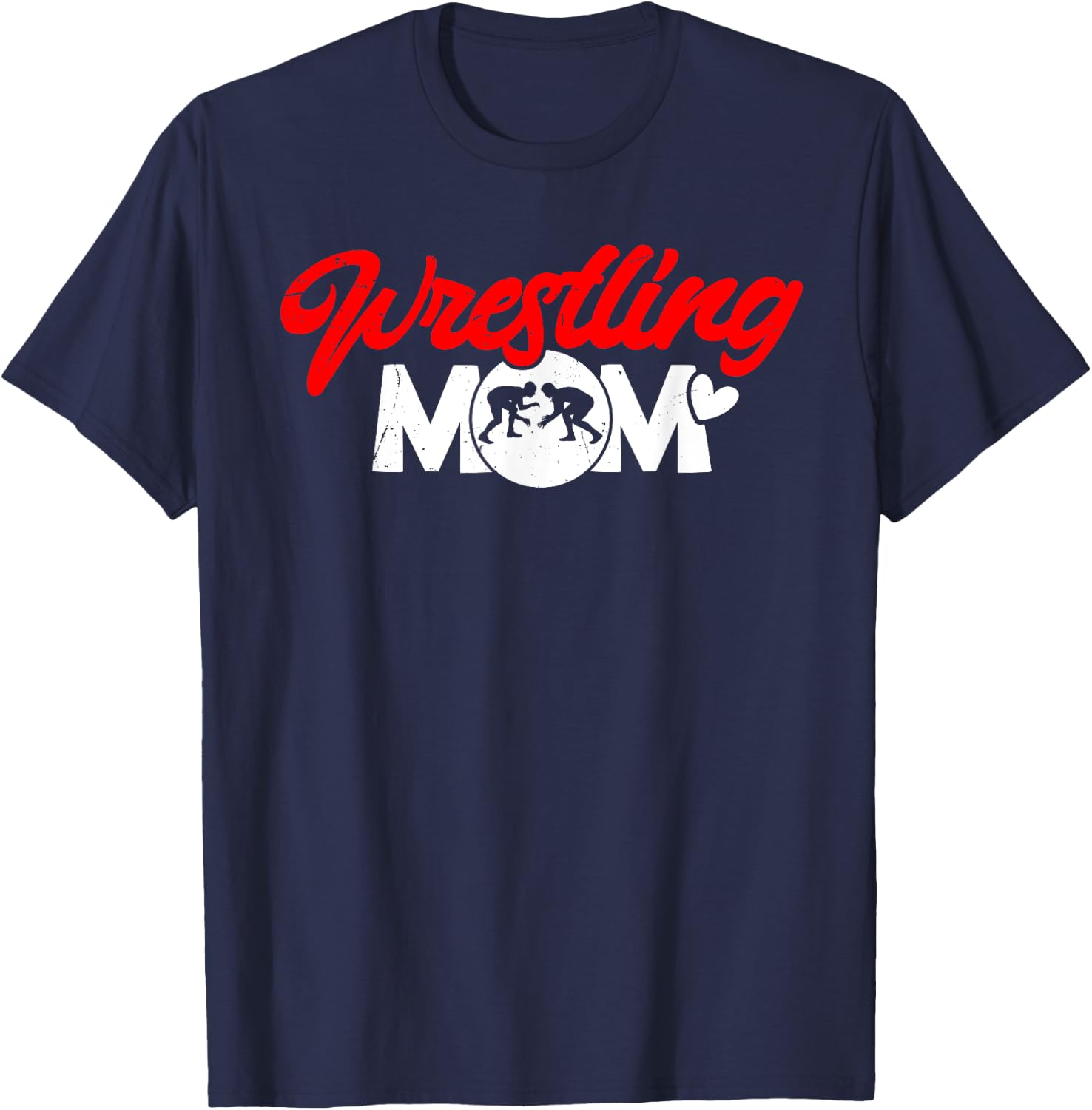 Wrestling Mom Wrestler Mama T-Shirt - T-Shirt | Navy