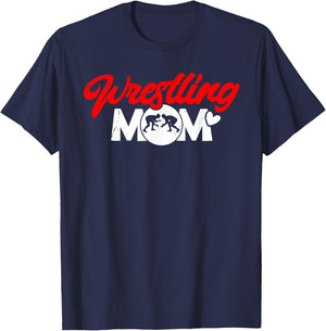 Wrestling Mom Wrestler Mama T-Shirt - T-Shirt | Navy