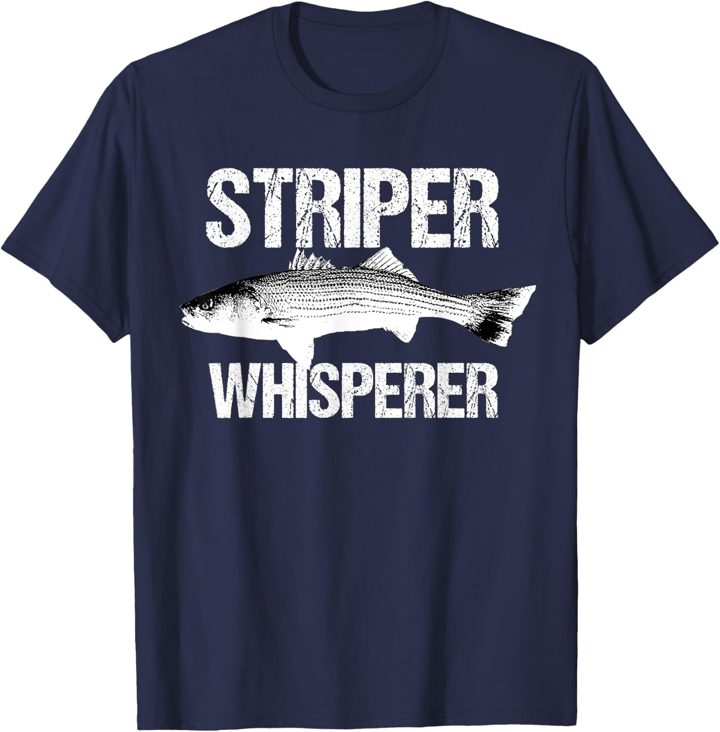 Striper Whisperer Cool Bass Fly Fishing Fish Fisherman Gift T-Shirt - T-Shirt | Navy