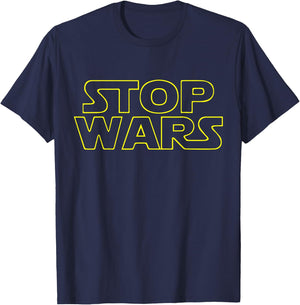 Funny Stop Wars T-Shirt - T-Shirt | Navy