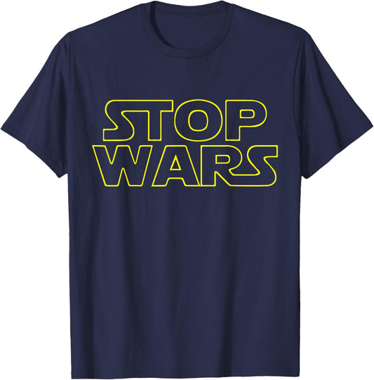 Funny Stop Wars T-Shirt - T-Shirt | Navy