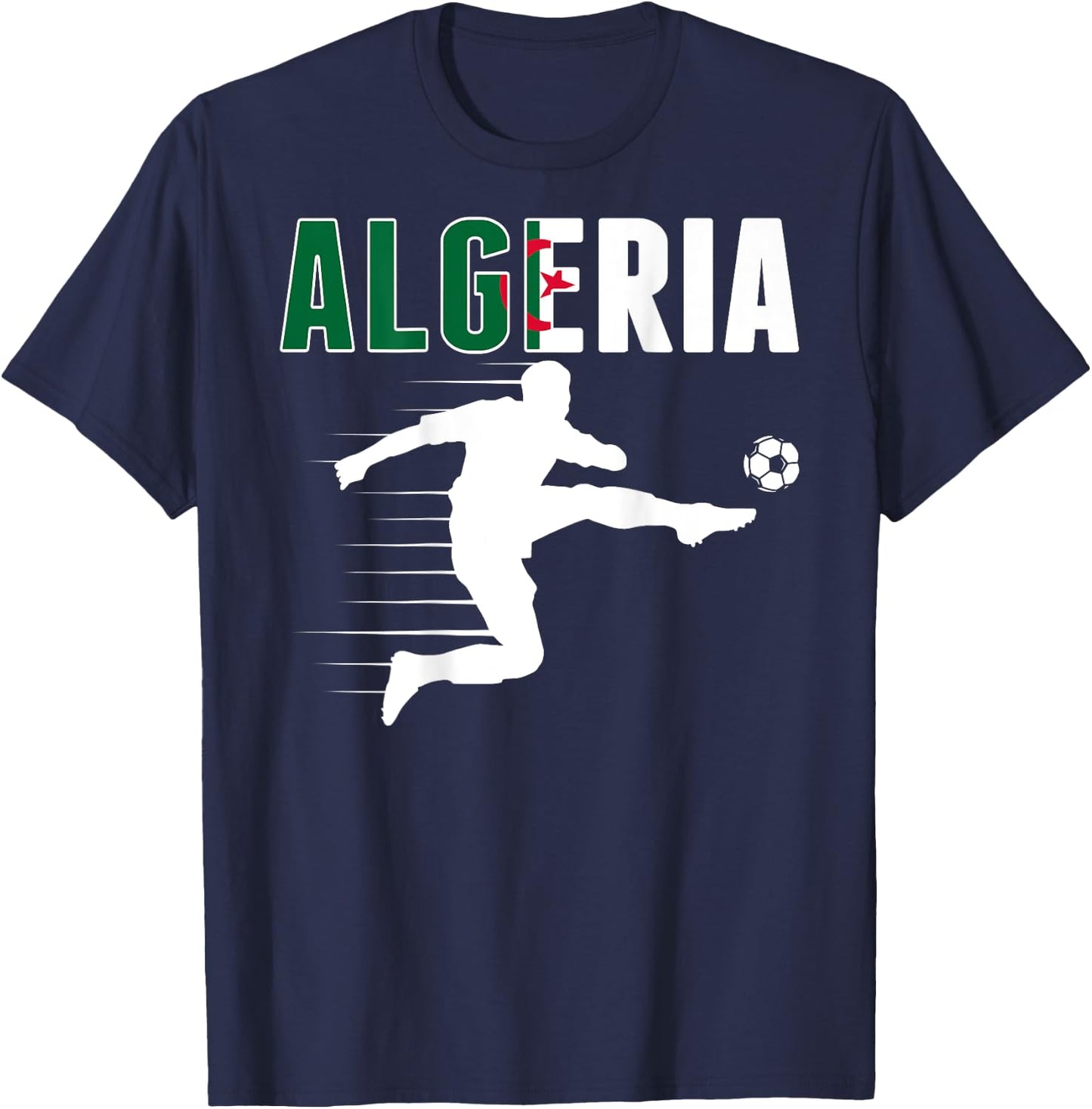 Algerien Fußball-Fans Trikot – Algerische Fußball-Fans T-Shirt - T-Shirt | Navy