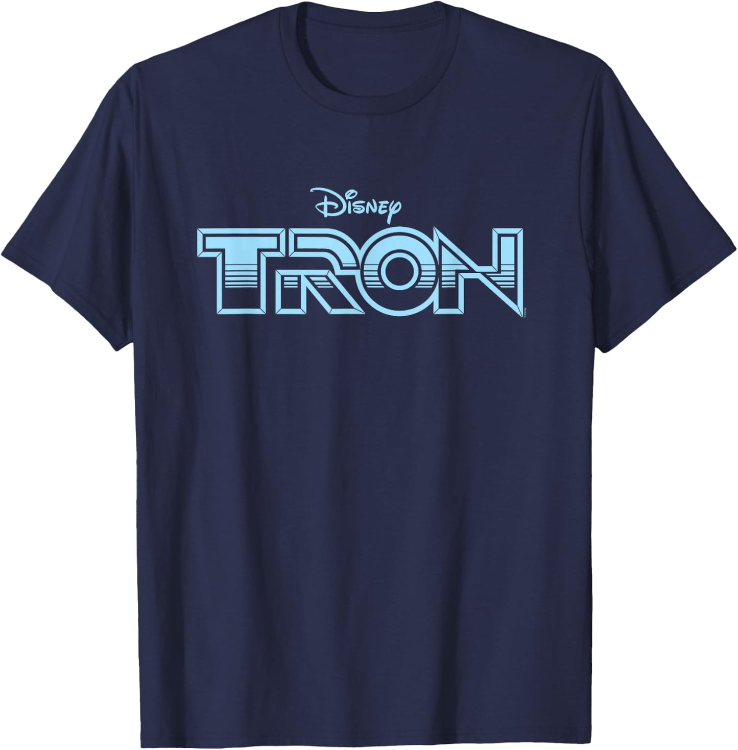 Disney TRON Official 1982 Original Movie Logo , Black, S T-Shirt - T-Shirt | Navy