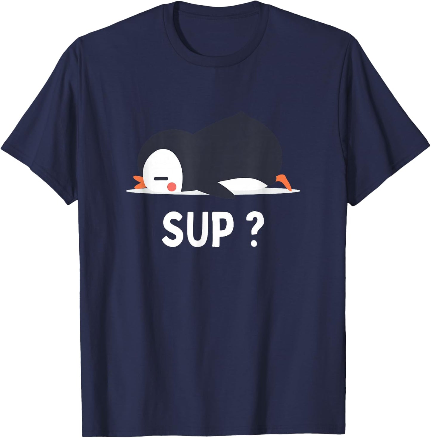 Cute Sleeping Penguin T-Shirt - T-Shirt | Navy