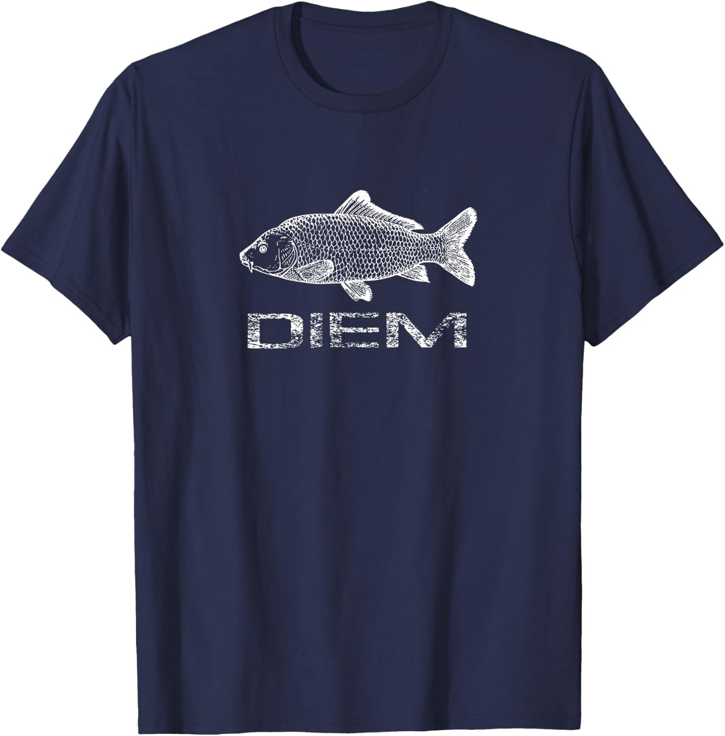 Carp (Carpe) Diem Fishing Fish T-Shirt - T-Shirt | Navy