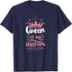 Queen Of My Classroom Teacher Girls Student T-Shirt - T-Shirt | Navy