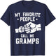My Favorite People Call Me Gramps Fist Bump Gramps T-Shirt - T-Shirt | Navy