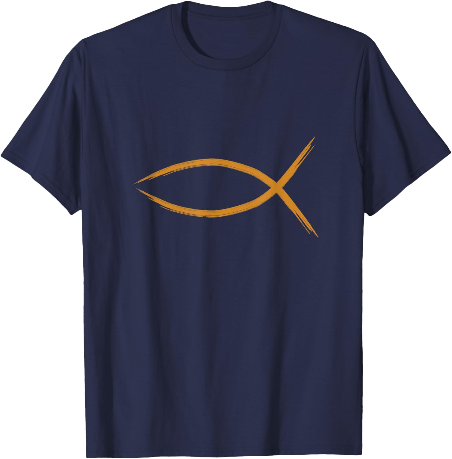 Ichthys Fisch Christentum T-Shirt - T-Shirt | Navy