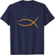 Ichthys Fisch Christentum T-Shirt - T-Shirt | Navy