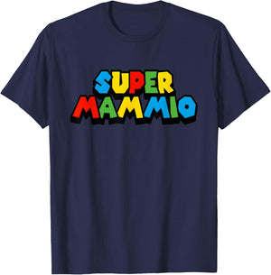 Gamer Mama Super Gamer Mammio T-Shirt - T-Shirt | Navy