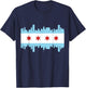Chicago Flag Skyline Pride Illinois Vintage T-Shirt - T-Shirt | Navy
