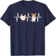 Hen Chicken Pembroke Welsh Corgi Heartbeat Dog Lover T-Shirt - T-Shirt | Navy