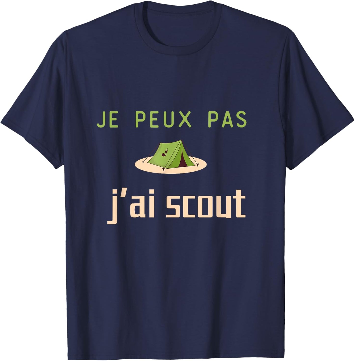 je peux pas j'ai scout , Black, S T-Shirt - T-Shirt | Navy