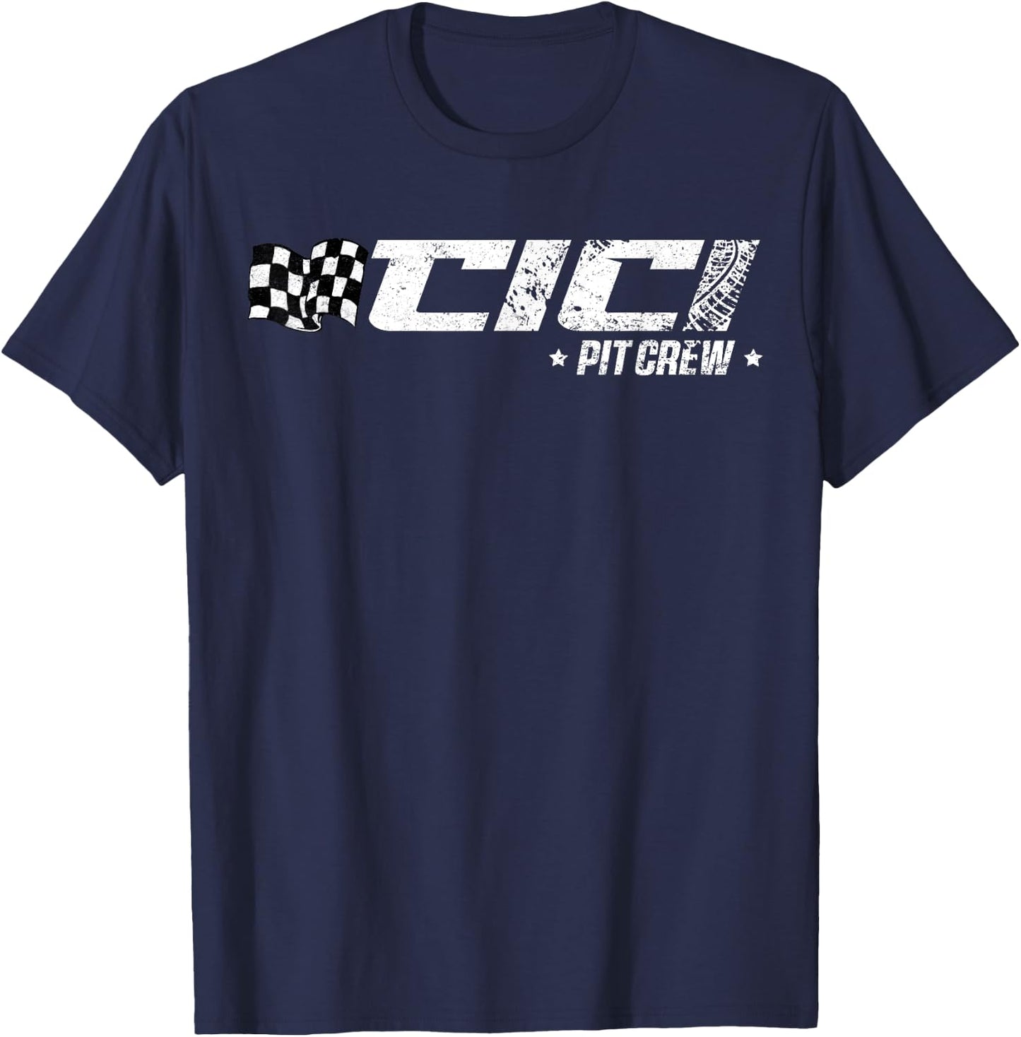 Cici Pit Crew Race Car Birthday Family Racing T-Shirt - T-Shirt | Navy