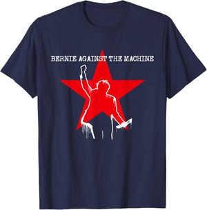BERNIE SANDERS 2020 AGAINST THE MACHINE , black T-Shirt - T-Shirt | Navy