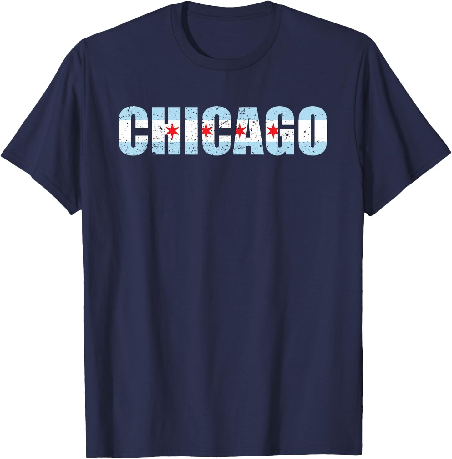 Chicago Flag Shirt , Women, Kids - Chicago Apparel , black T-Shirt - T-Shirt | Navy