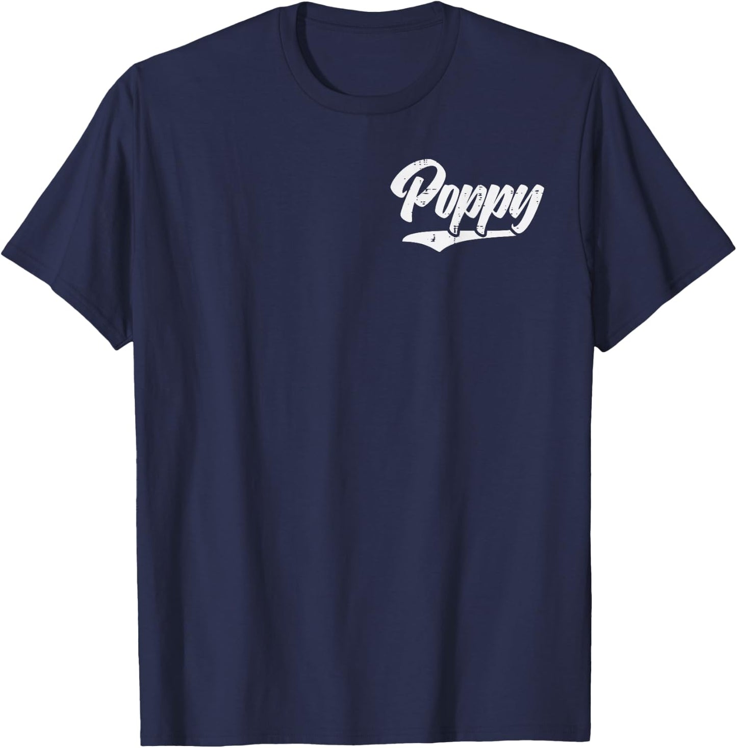 Fathers Day Poppy Pocket Grandpa Grandfather Papa Pop Men T-Shirt - T-Shirt | Navy