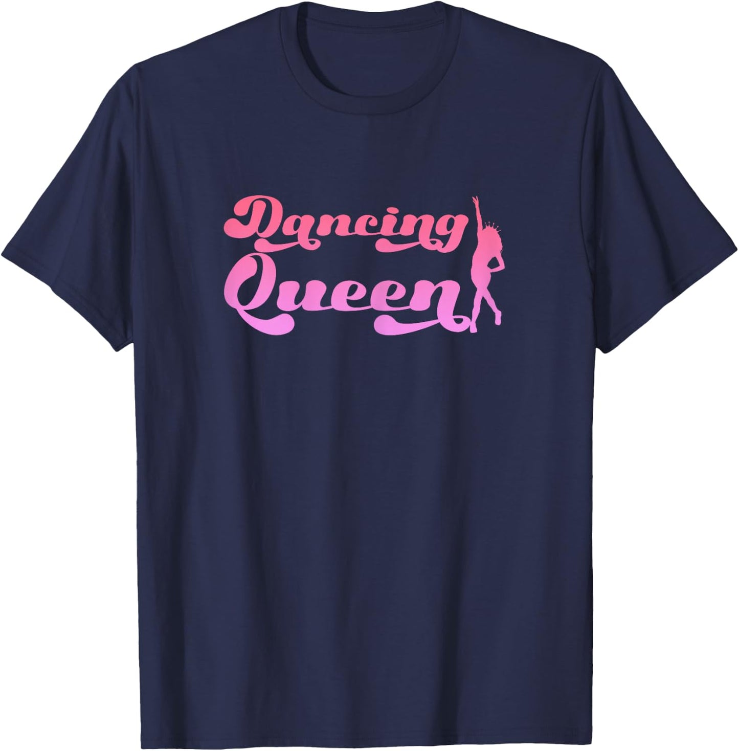 Women's Dancing Queen | Dance Music | Party Dancer , black T-Shirt - T-Shirt | Navy
