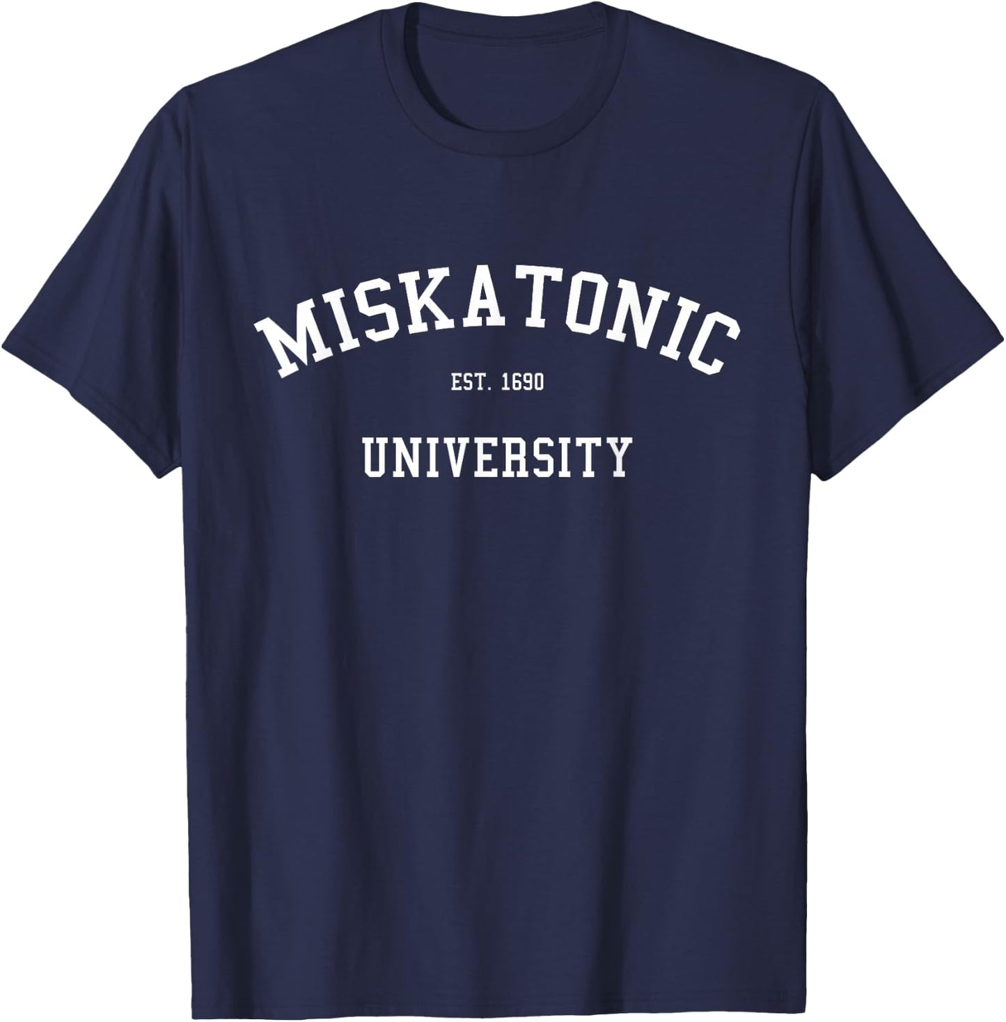 Miskatonic University Realistic Emblem T-Shirt - T-Shirt | Navy