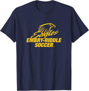 Embry-Riddle Aeronautical Eagles Soccer Sports Fan T-Shirt - T-Shirt | Navy