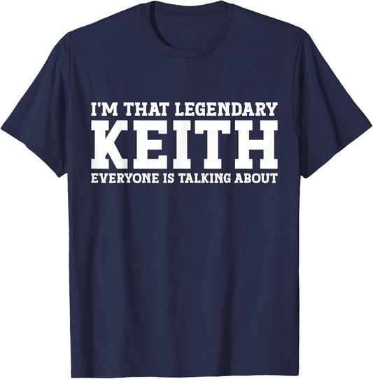 Keith Personal Name Funny Keith T-Shirt - T-Shirt | Navy