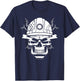 Electric lineman skull electrician skull American flag funny T-Shirt - T-Shirt | Navy