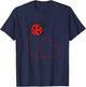 Ladybug Heart Nature Wildlife Animals Cute Bugs , Black T-Shirt - T-Shirt | Navy
