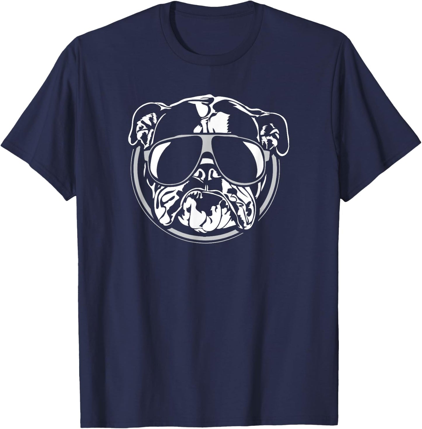 Funny English Bulldog dog hund Shirt gift Women Girls Kids T-Shirt - T-Shirt | Navy