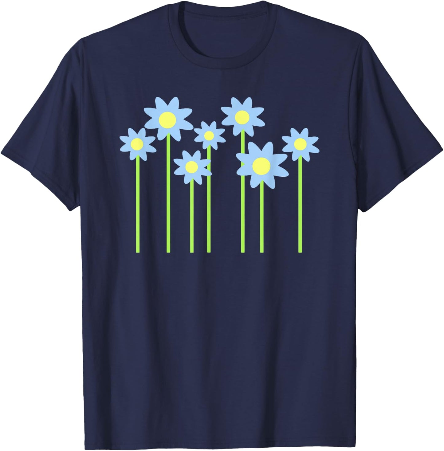 Blue flowers T-Shirt - T-Shirt | Navy