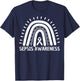 Sepsis Awareness Rainbow Red Ribbon. T-Shirt - T-Shirt | Navy