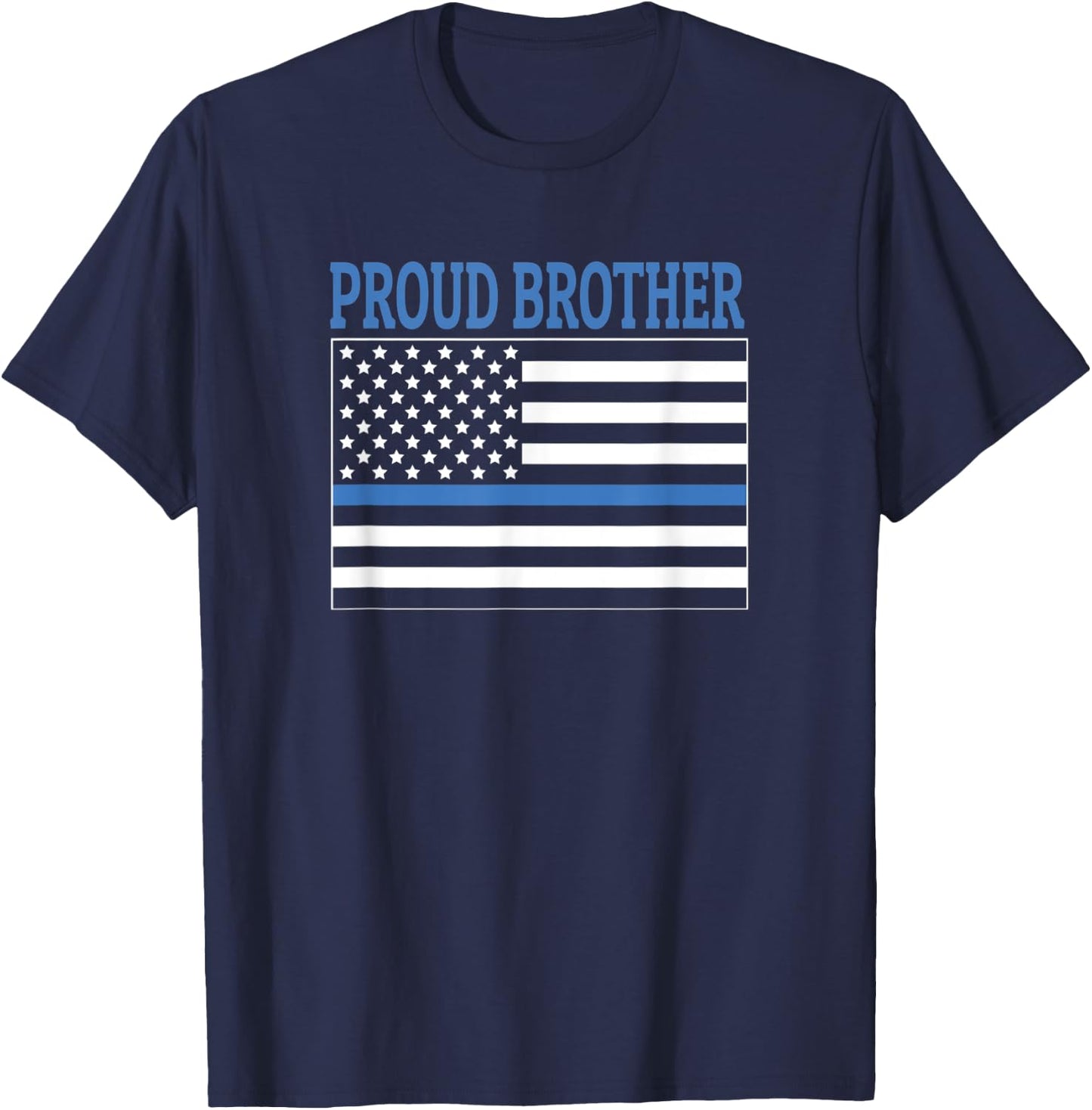 Police Officer Brother - Proud Brother T-Shirt - T-Shirt | Navy