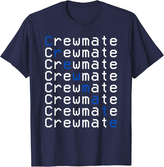 Kinda Sus Crewmate Shirt Kids Adults Gamer Novelty Crewmate T-Shirt - T-Shirt | Navy