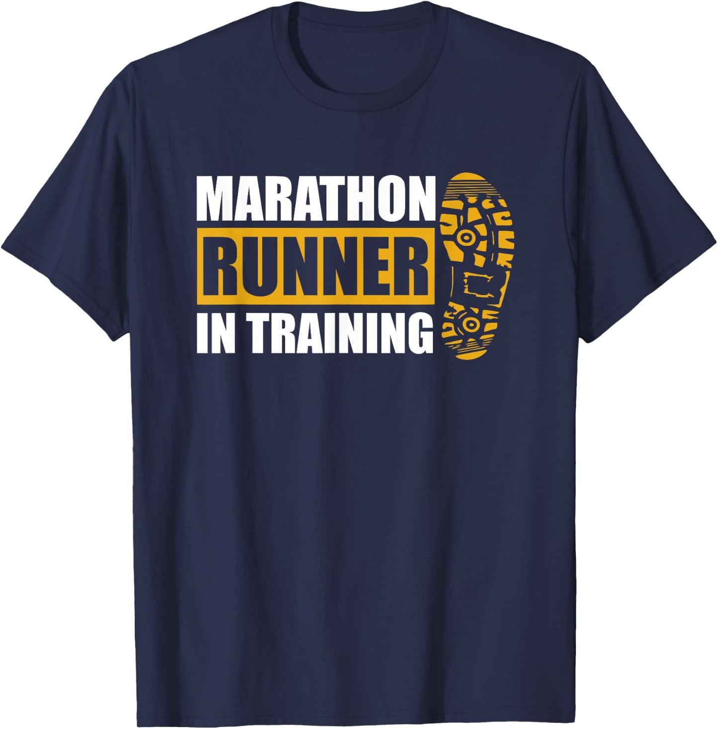 Marathon Runner in training Quote for a Marathon Runner T-Shirt - T-Shirt | Navy