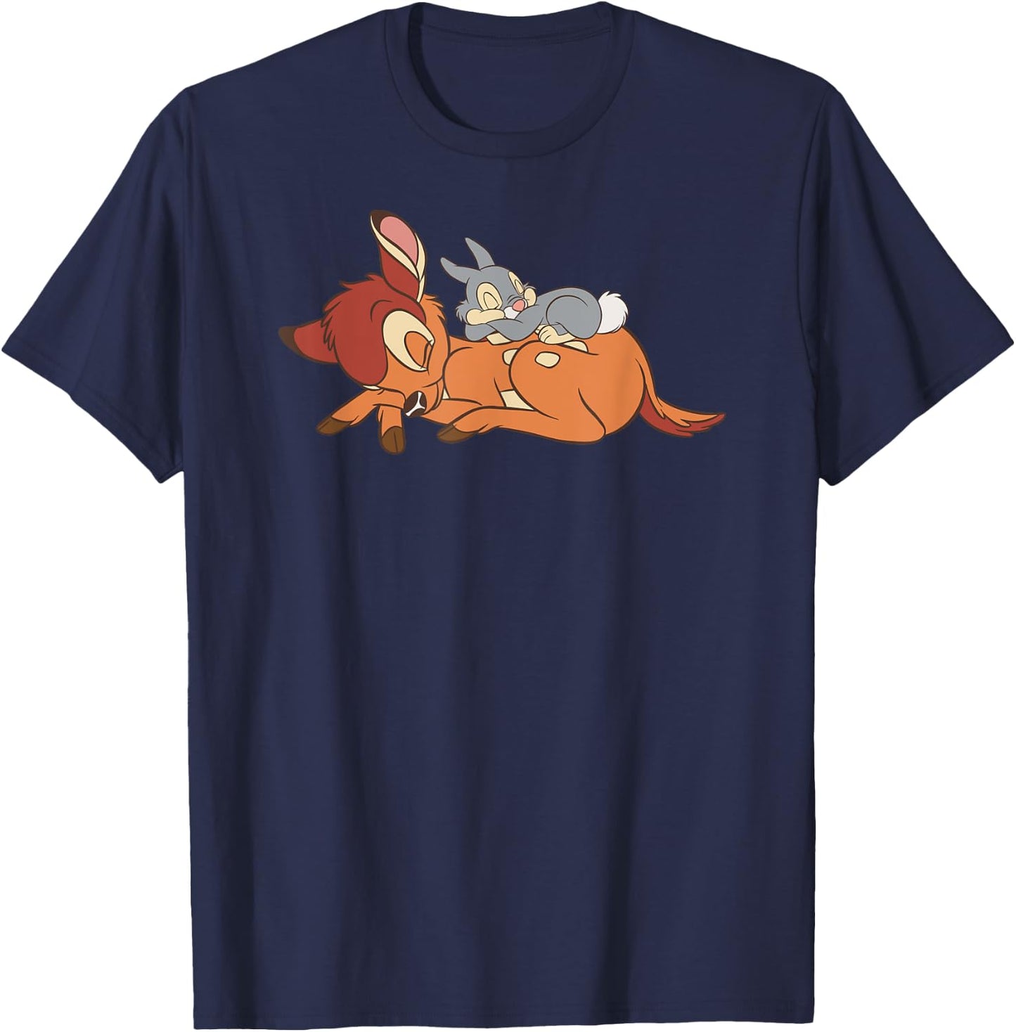 Bambi Panpan Sleeping , Black, S T-Shirt - T-Shirt | Navy