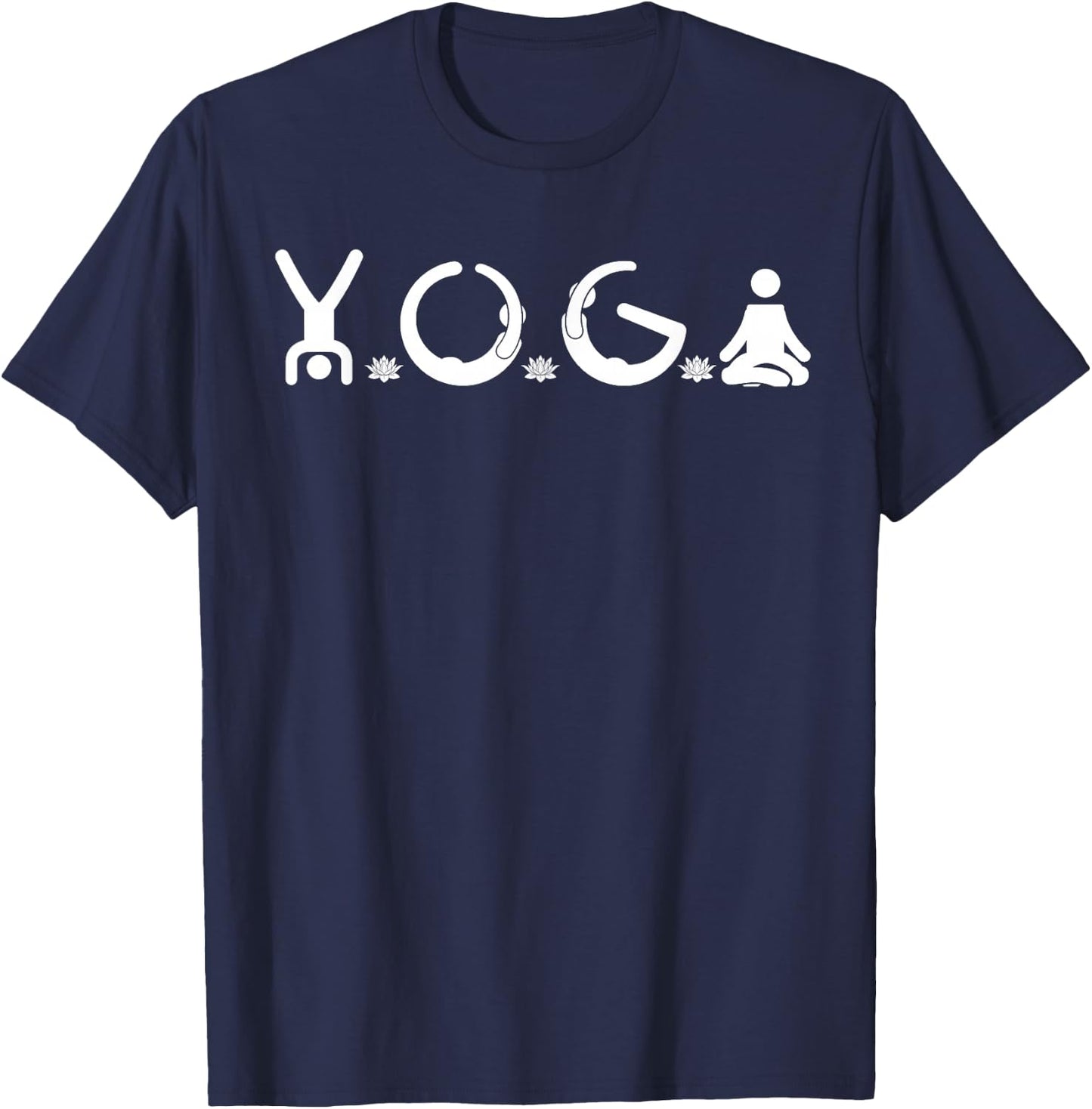 I Love Yoga Teacher Lover Yoga Addict Saying T-Shirt - T-Shirt | Navy