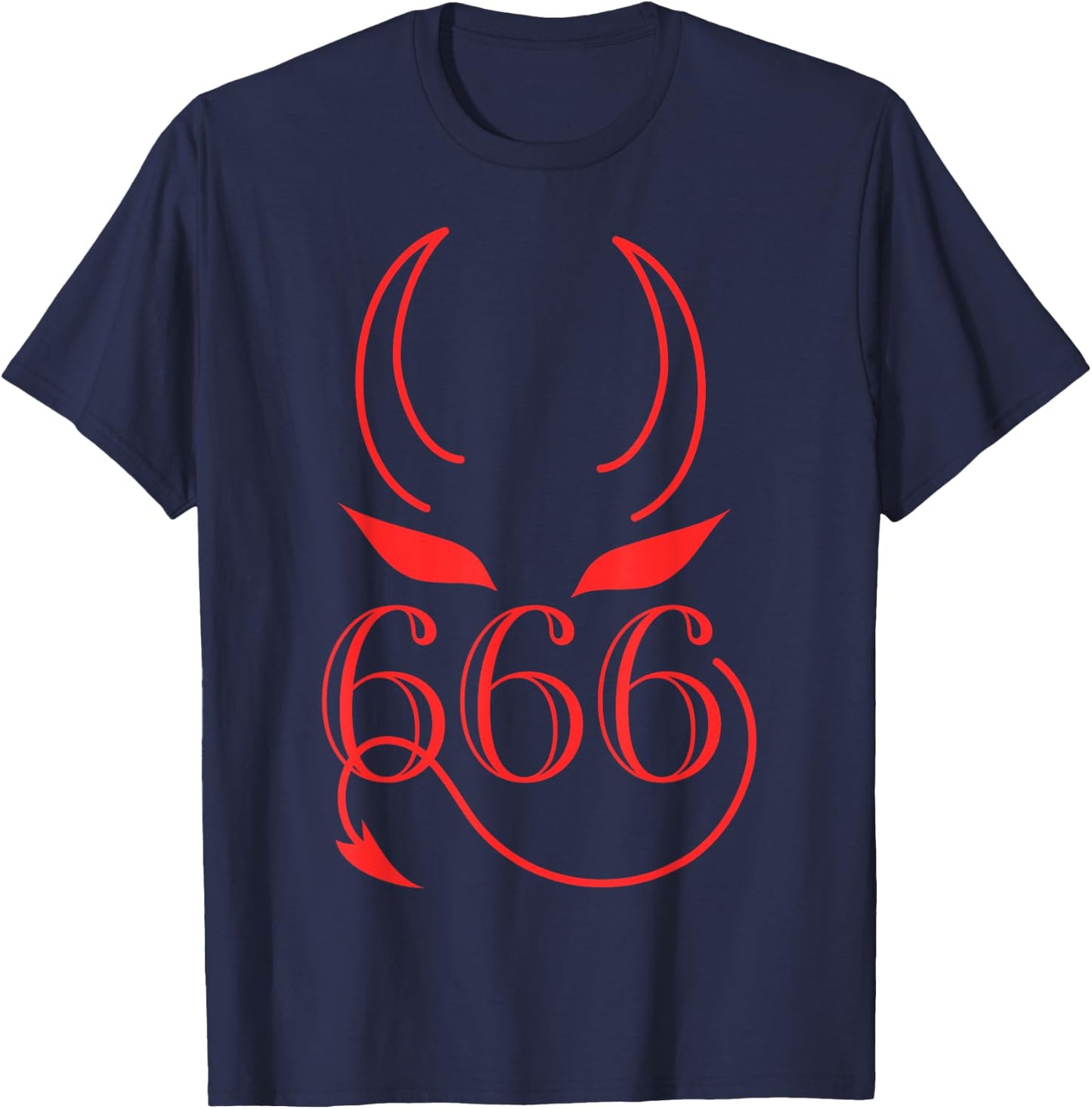 Satan 666 Devil's Symbol Goat Dark Sign Devil Gift T-Shirt - T-Shirt | Navy