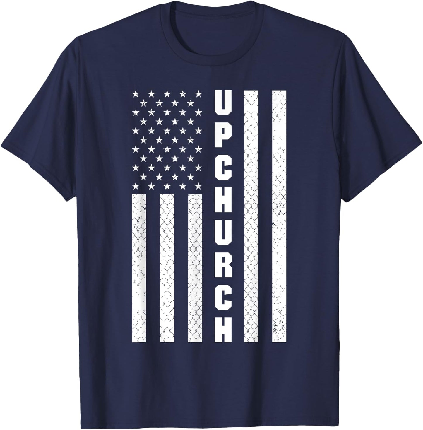 Proud Upchurch Family Matching Proud Family American Flag T-Shirt - T-Shirt | Navy