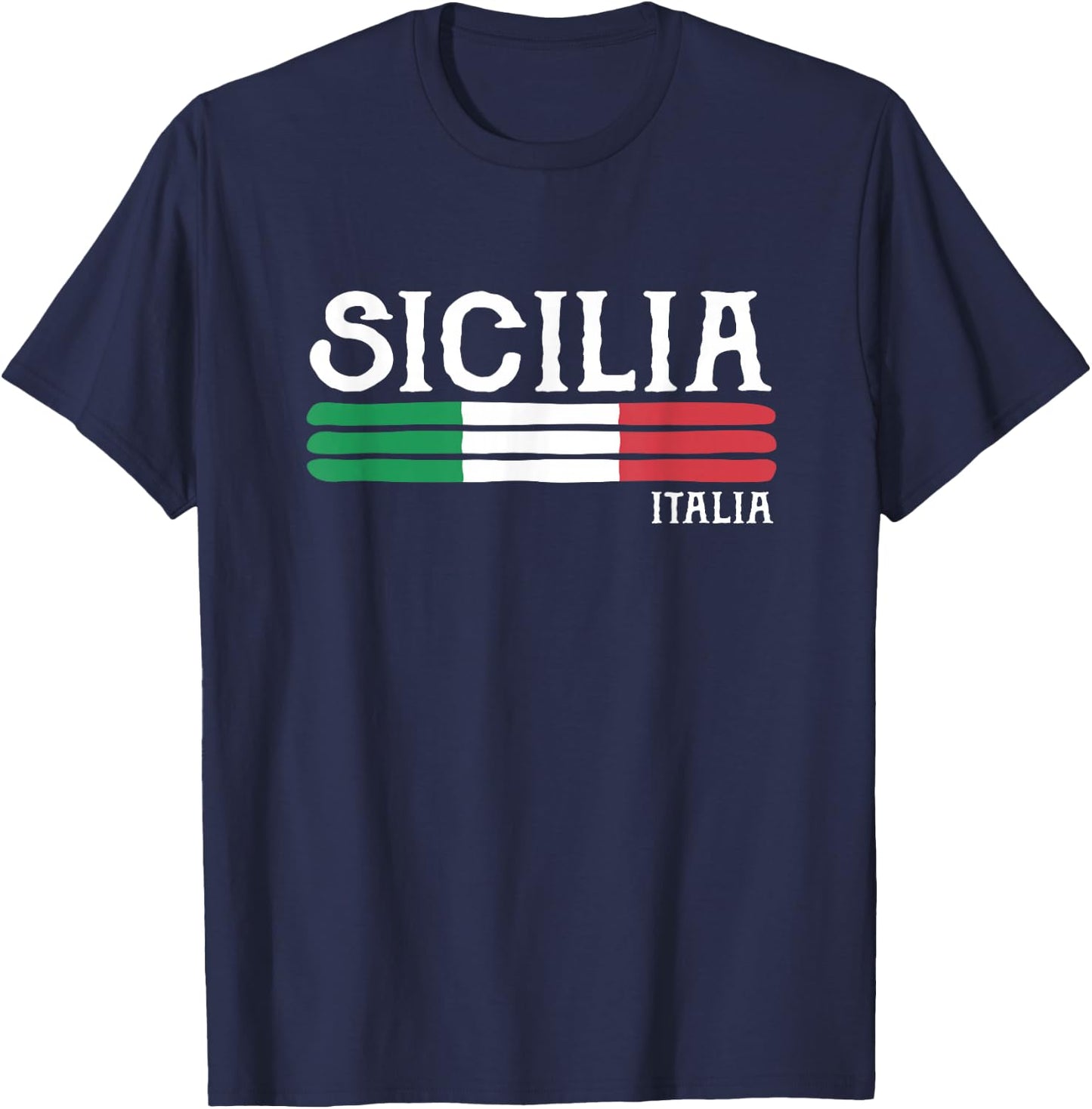 Sicily Italy Sicilian Gift Italian Souvenir Sicilia Italia T-Shirt - T-Shirt | Navy