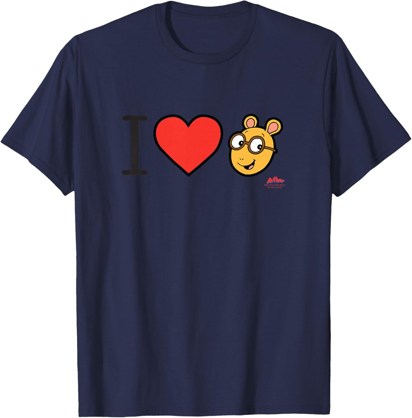 Kids Arthur I Heart Arthur Cartoon T-Shirt - T-Shirt | Navy