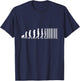 Evolution von Affen zum Menschen mit Barcode T-Shirt - T-Shirt | Navy
