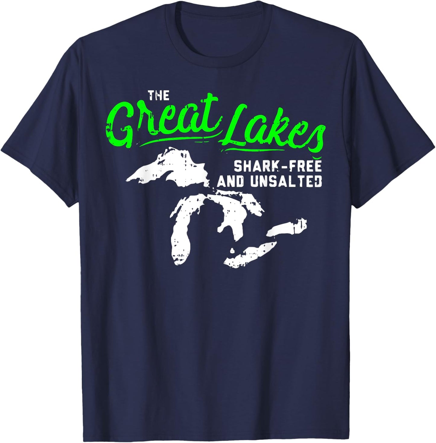 The Great Lakes Shark Free Unsalted T-Shirt - T-Shirt | Navy