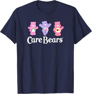 Care Bears Love-a-Lot Cheer & Sweet Dreams Bear Vintage Logo , Black, S T-Shirt - T-Shirt | Navy
