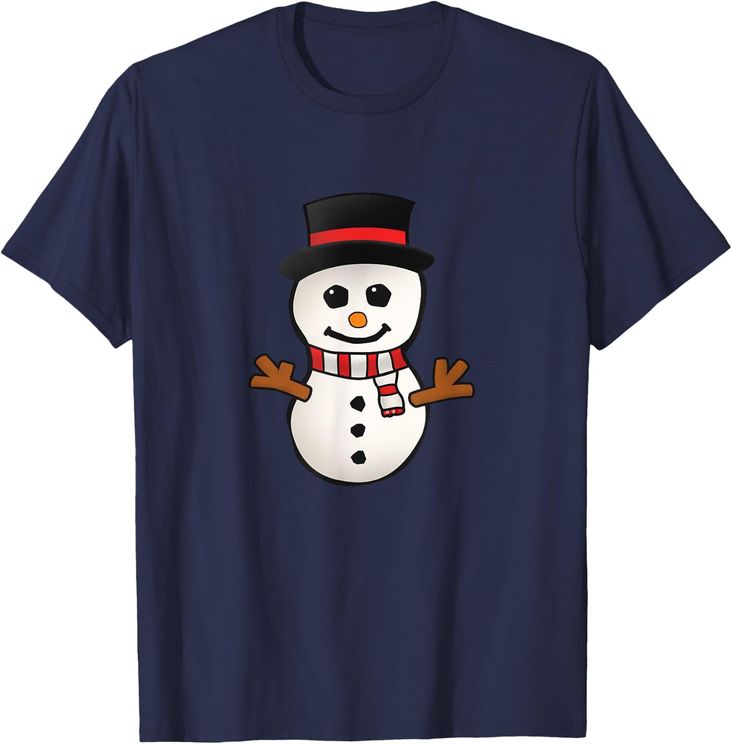 Cute Snowman Holiday Gift T-Shirt - T-Shirt | Navy