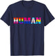 Human Rainbow Pride Queer Lesbian Gay CSD Party Wear LGBT , black T-Shirt - T-Shirt | Navy