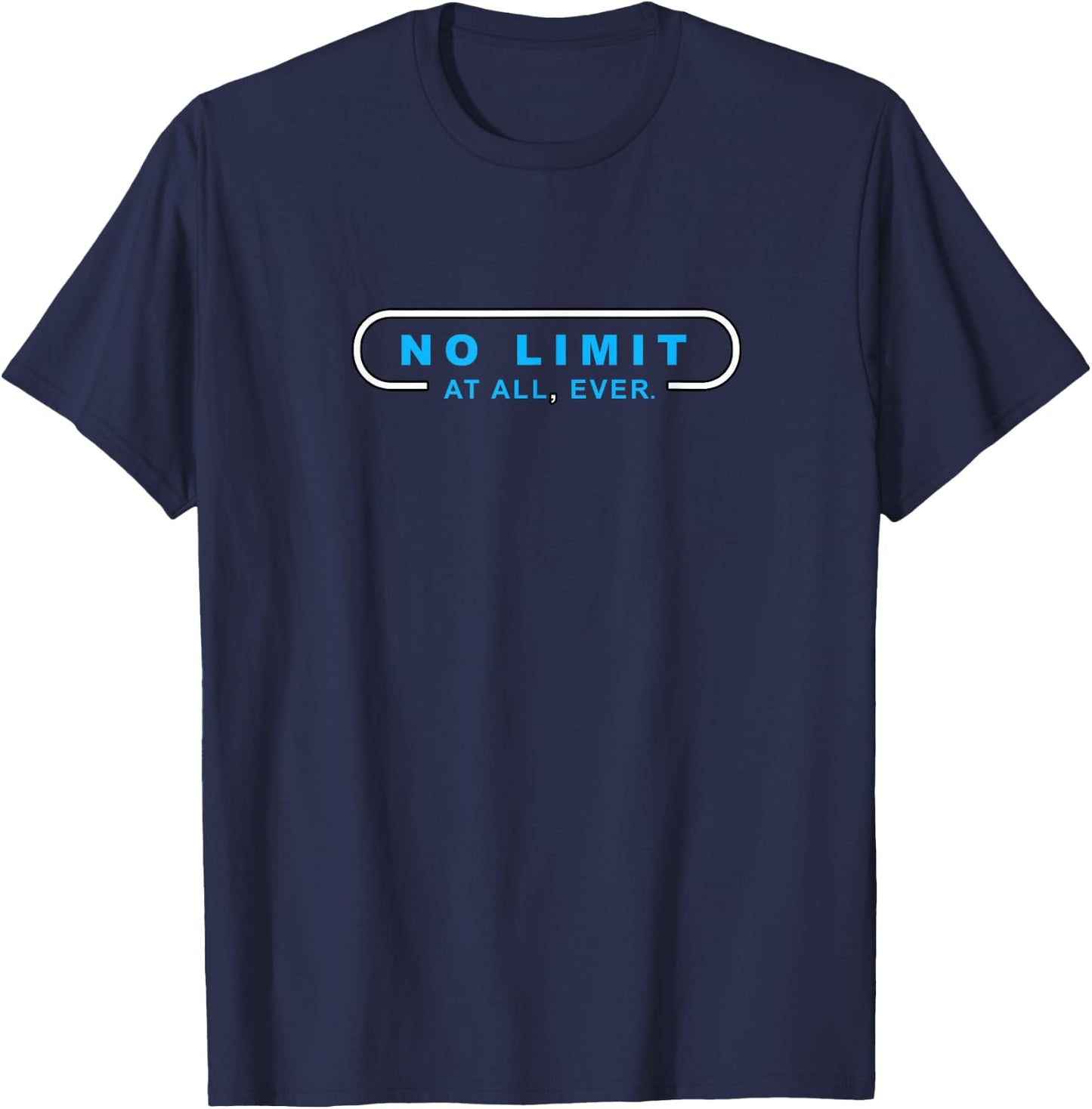 Blue Color Limit Not Found Blue Graphic T-Shirt - T-Shirt | Navy