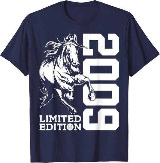 Riding 16th Birthday Horse Limited Edition 2009 Rider T-Shirt - T-Shirt | Navy