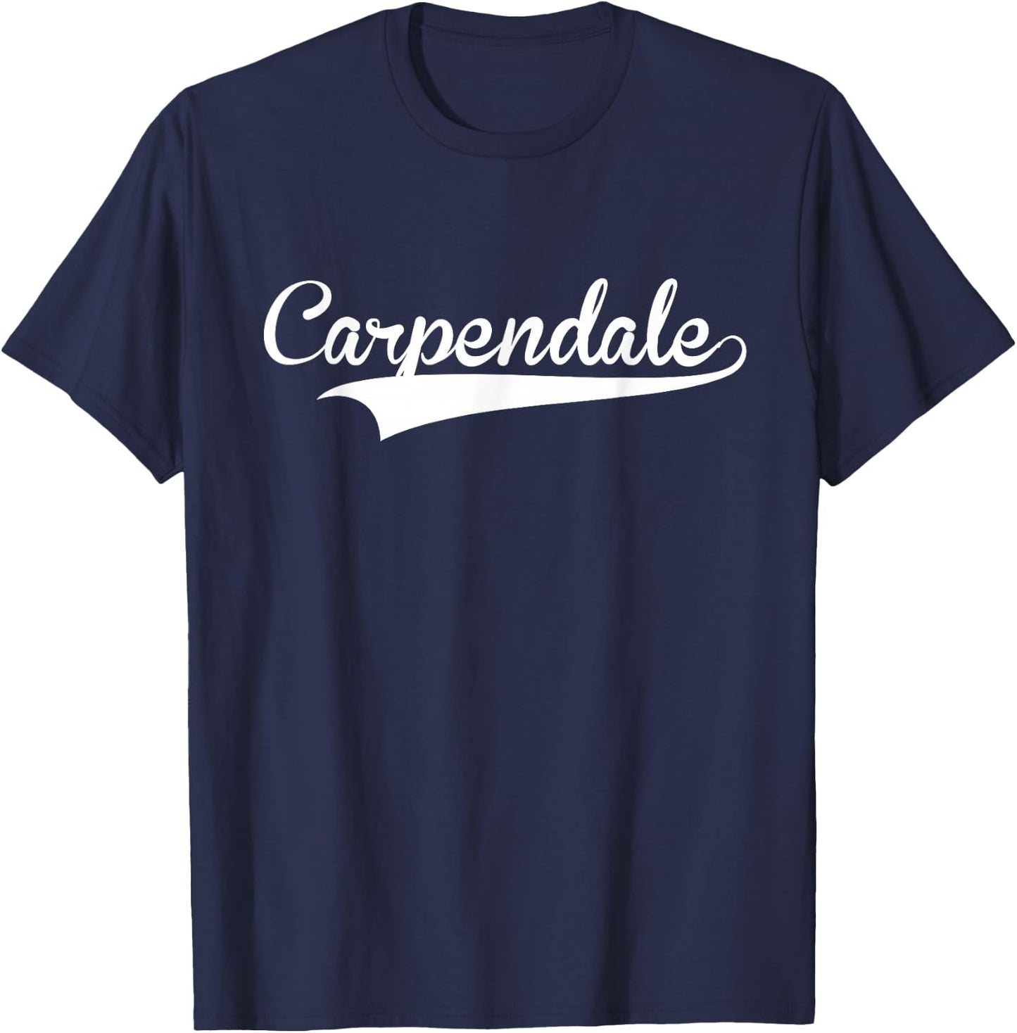 CARPENDALE Baseball Vintage Retro Font , black T-Shirt - T-Shirt | Navy
