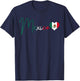 Mexico Mexican Flag Vintage Pride Mexico Heart T-Shirt - T-Shirt | Navy