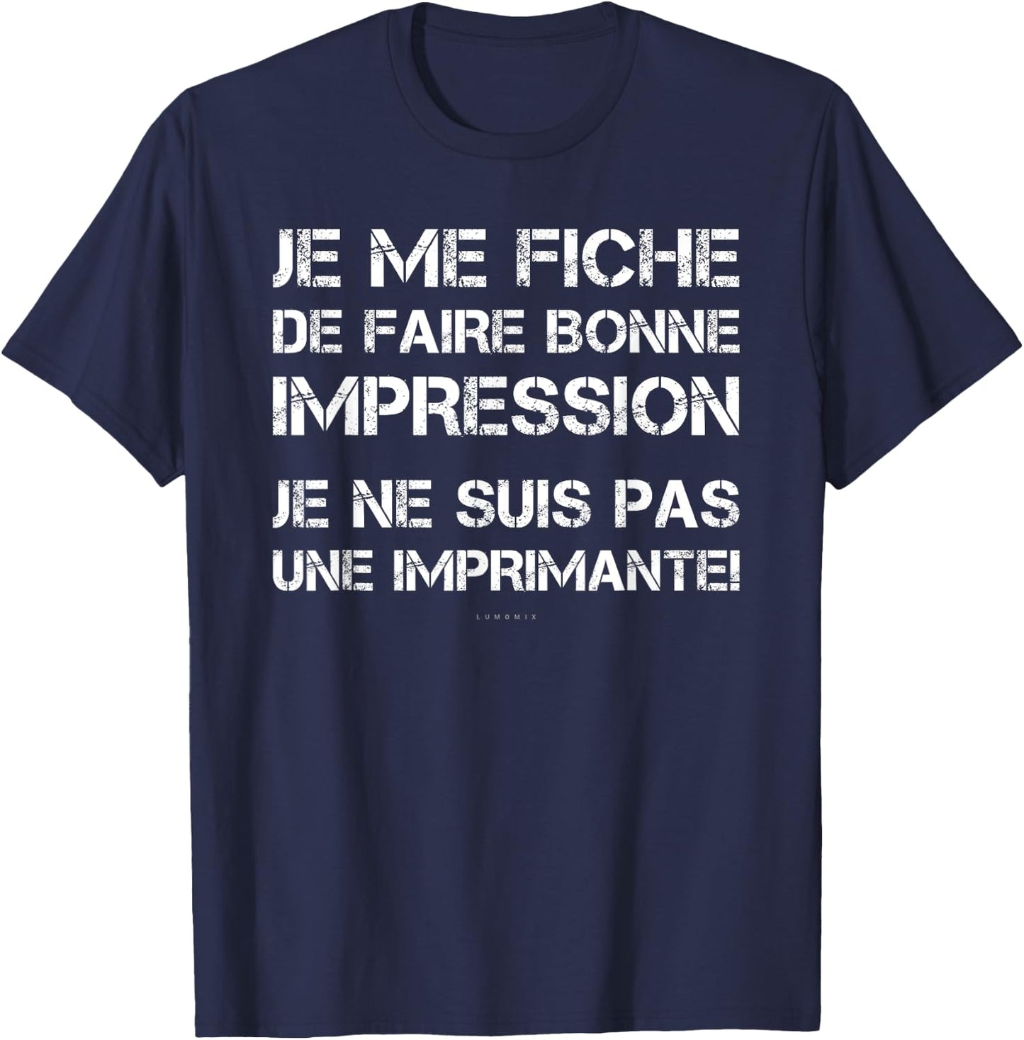 Men's with "Je Me Plug" Design [French Language], Black T-Shirt - T-Shirt | Navy