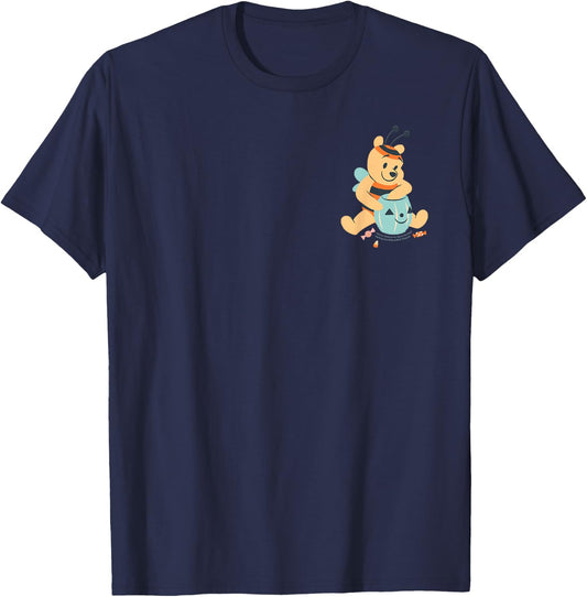 Disney Winnie The Pooh Halloween Hunny Bee and Pumpkin Pot T-Shirt - T-Shirt | Navy